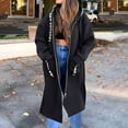 thumbnail image 2 of Winter Dresses for Women 2025 Fall Outfits for Women 2025 Winter Hooded Sports Plus Fleece Hoodie Casual Long-Sleeved Zipper Coat, 2 of 8