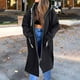 thumbnail image 1 of Chaquetas y abrigos casuales con capucha de manga larga para mujer, abrigo deportivo de invierno con capucha y forro polar, abrigo informal de manga larga con cremallera para mujer, 1 of 7