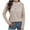 Beige, variant on Inleife Womens Shirts Women's Long Sleeve Summer Round Neck Sexy Casual Tops Regular Blouse Button Tops