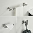 thumbnail image 5 of Tcbosik 3-Piece Bathroom Hardware Set in Brushed Nickel – 304 Stainless Steel Wall-Mounted Towel Bar, Paper Holder & Robe Towel Hook, Anti-Rust and Scratch-Resistant, 5 of 8