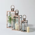 thumbnail image 2 of Home Decorative Lantern (Set Of 3) 11.75"H, 16"H, 20.5"H Metal, Glass, 2 of 2