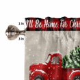 thumbnail image 5 of I'll Be Home for Christmas Kitchen Curtains and Valances Set, Red Car Xmas Tree Snowflake Plaid Rod Pocket Window Valance Window Curtain Panels for Living Room Bedroom Laundry, 27.5x36in, 3 Pieces, 5 of 7