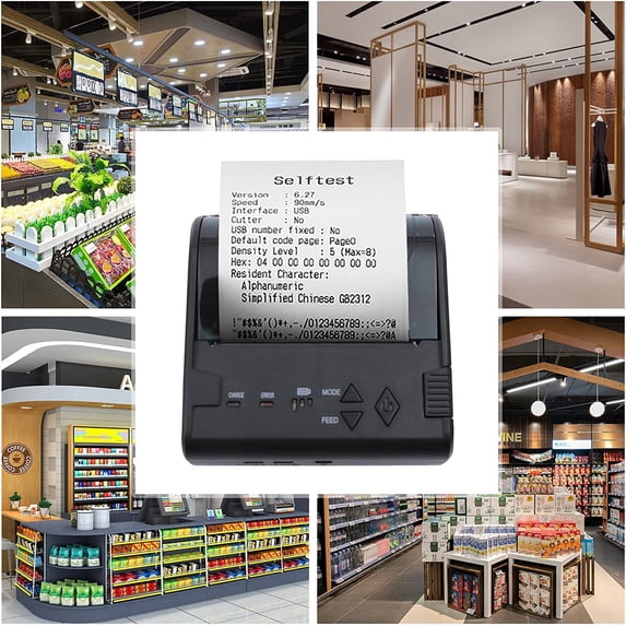 TOOL1SHOoo 80mm Mini USB Bluetooth Thermal Receipt Printer