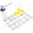 thumbnail image 1 of Kit de pistola de prensa de galletas de acero inoxidable con forma de disco para hacer galletas, máquina para hacer galletas, herramientas de decoración de pasteles para el hogar y la cocina, 1 of 4