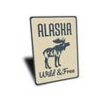 thumbnail image 3 of Alaska Wild and Free Novelty Sign, Metal Wall Decor - 10x14 inches, 3 of 4