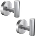 thumbnail image 1 of Ganchos para toallas, LYLIN, gancho de pared de acero inoxidable para baño, toallero para cocina, sala de estar y oficina (montaje con tornillos, plateado, 2 unidades), 1 of 1