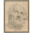 thumbnail image 2 of Circle of Peter Paul Rubens 15x18 Black Ornate Wood Framed Double Matted Museum Art Print Titled - Head of an Old Man, Possibly Seneca (C. 1620), 2 of 5