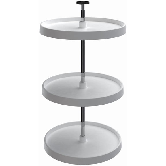 Rev-A-Shelf 3073-20-11-531 20 Inch Polymer Full Circle 3 Shelf Lazy Susan, White