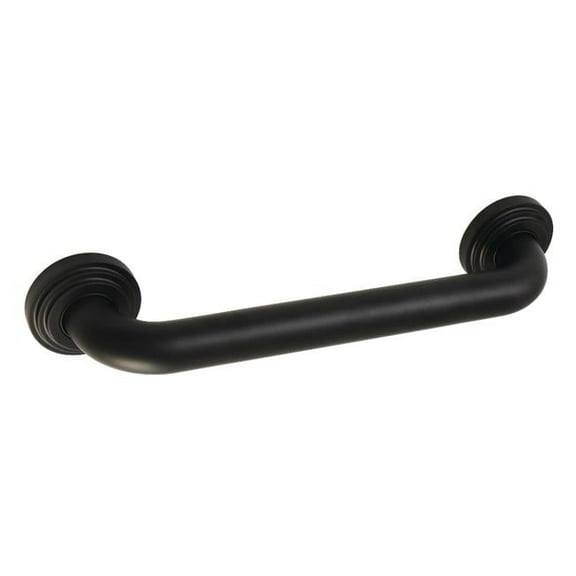 12 in. Milano Decorative 1.25 in. OD Grab Bar, Matte Black