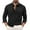 Black, variant on Men's Long Sleeve Shirt Retro Collared with Dual Chest Pockets Casual Button Down Tops S Size Khaki