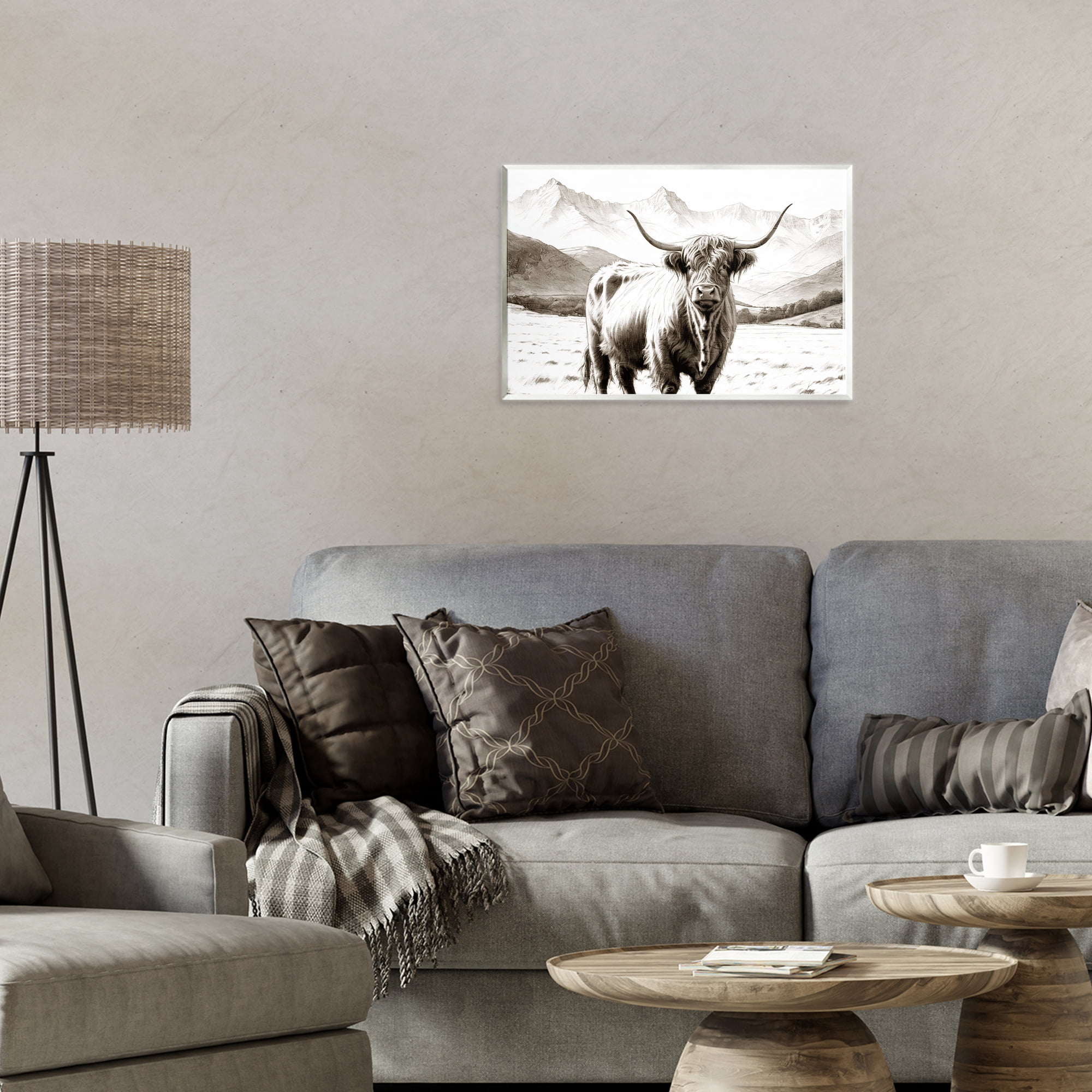 Stupell Industries Highland Sepia Sketch Wall Plaque Art, design by Kim Allen