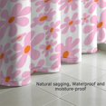 thumbnail image 5 of 72x72 Inch Fabric Shower Curtain Waterproof Polyester, Daisy Floral Print, 5 of 6