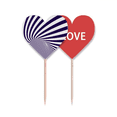 thumbnail image 1 of Ciclo de alucinaciones. Túnel repetido. Palillos de dientes bandera etiqueta de amor selección de pastelitos, 1 of 4