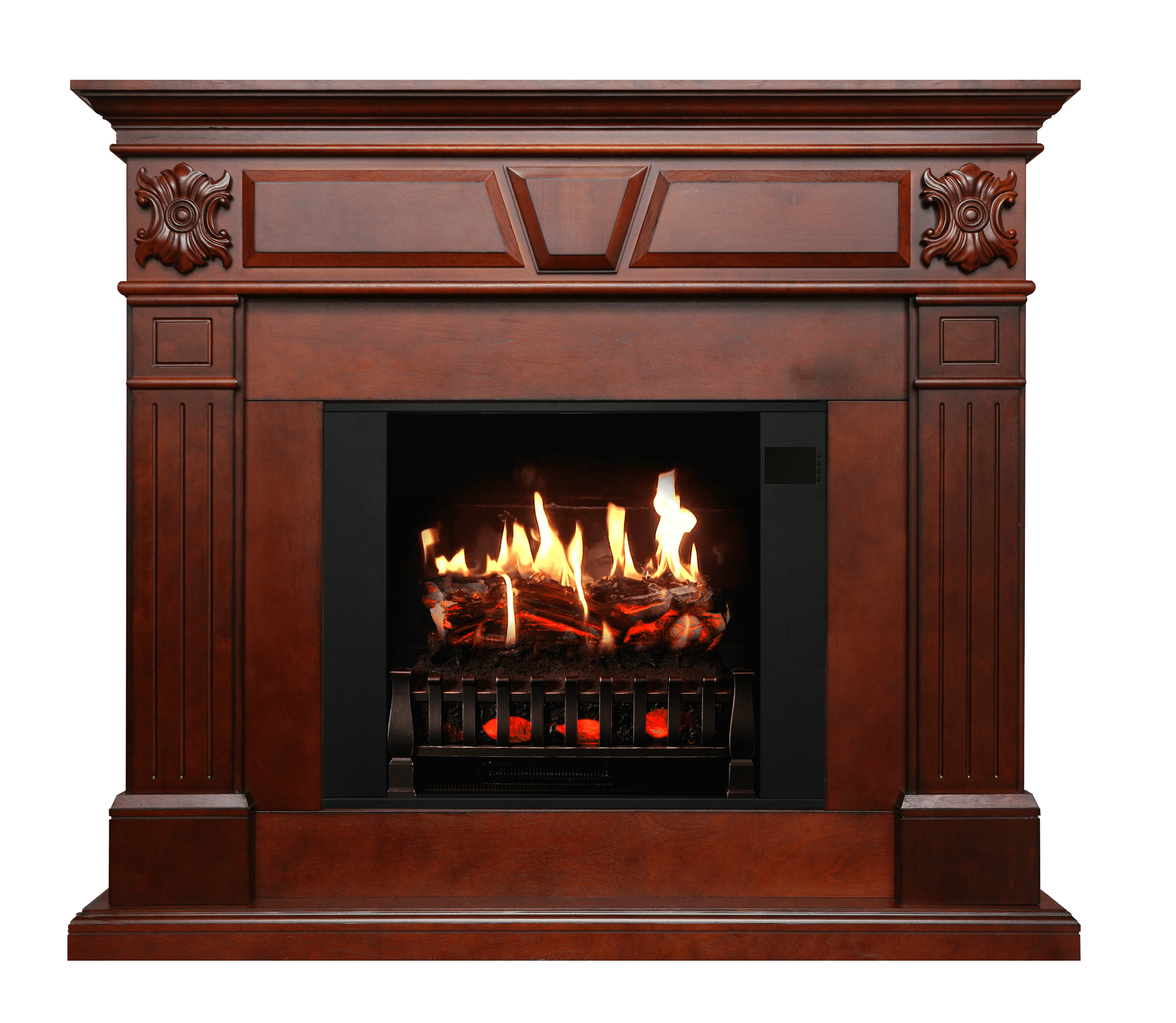 MagikFlame Electric Fireplace with Mantel - Neo Cherrywood - 30 Flames,  Large, Freestanding, 5,200 BTU Heater, Crackling Log Sound, Bluetooth, App  - New Home Design, Remodels, Family Atmosphere - Walmart.com