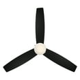 thumbnail image 4 of Atlantis Indoor and Outdoor 3-Blade Pull Chain Flush Mount Ceiling Fan 52in Matte Black with 3000K LED Light Kit, 4 of 5