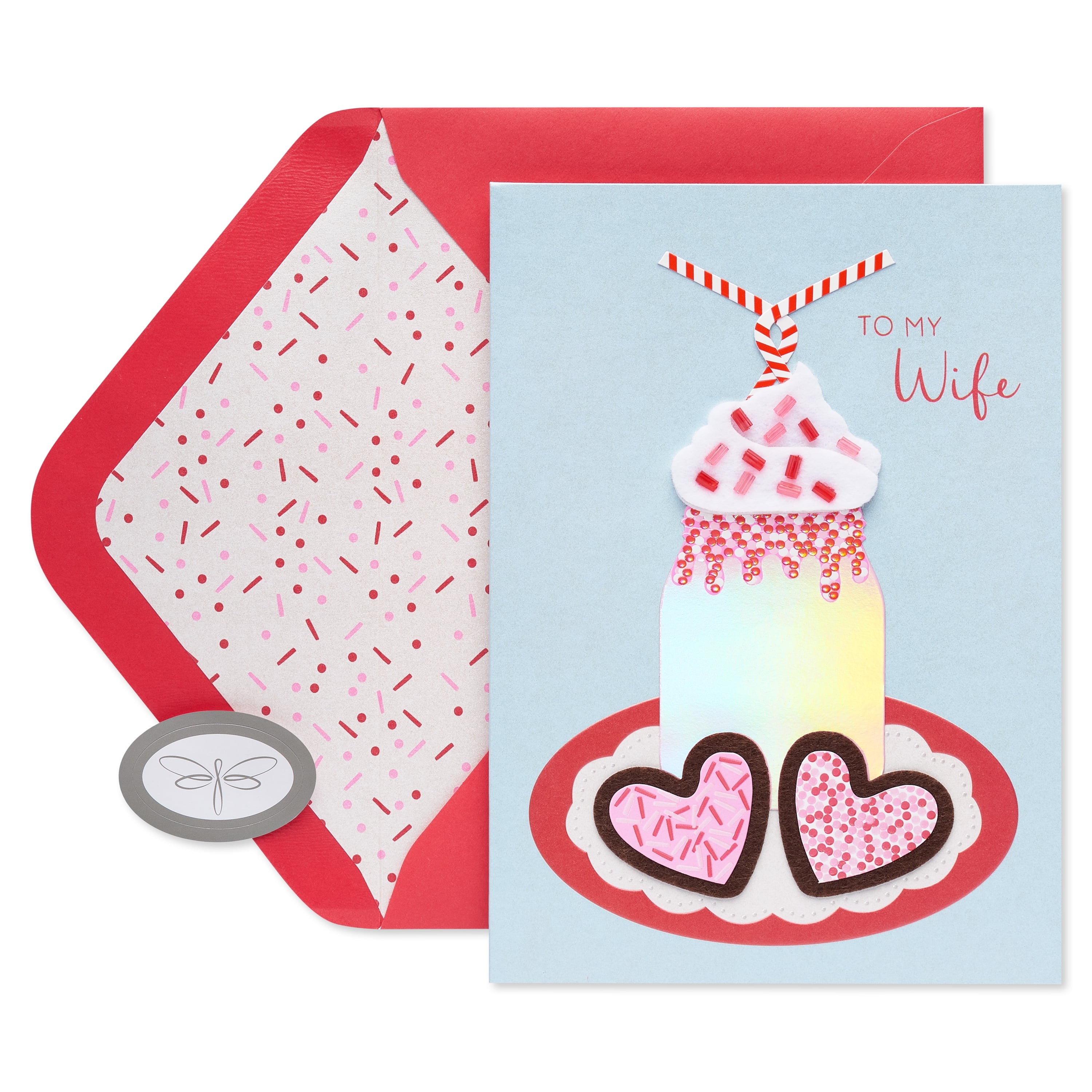 Papersong Valentine's Day Card for Wife (Vanilla Milkshake)