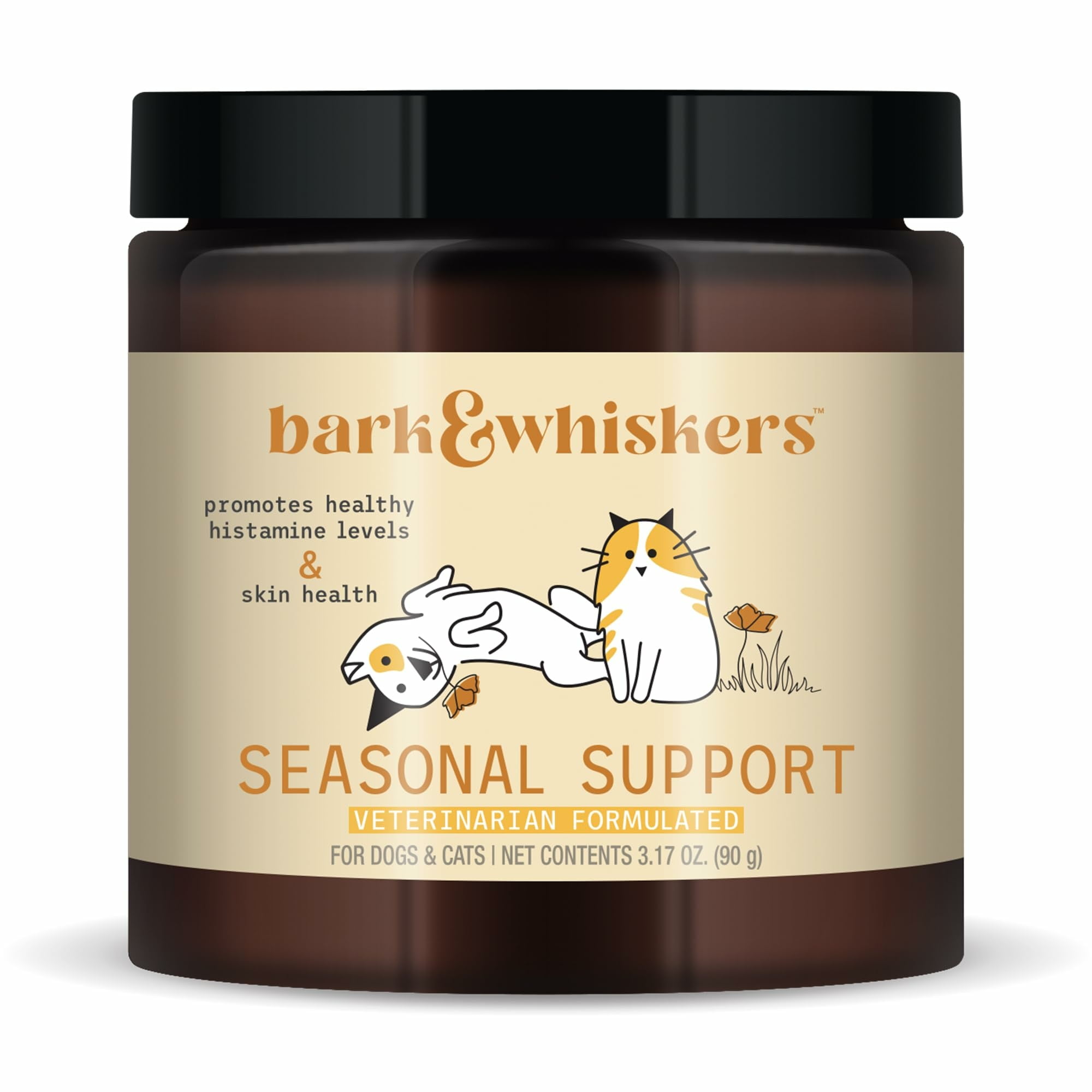 Bark & Whiskers Seasonal Support, 3.17 Oz. (90 g), 90 Scoops, Antioxidant and Immune Support, Veterinarian Formulated, Non-GMO, Dr. Mercola