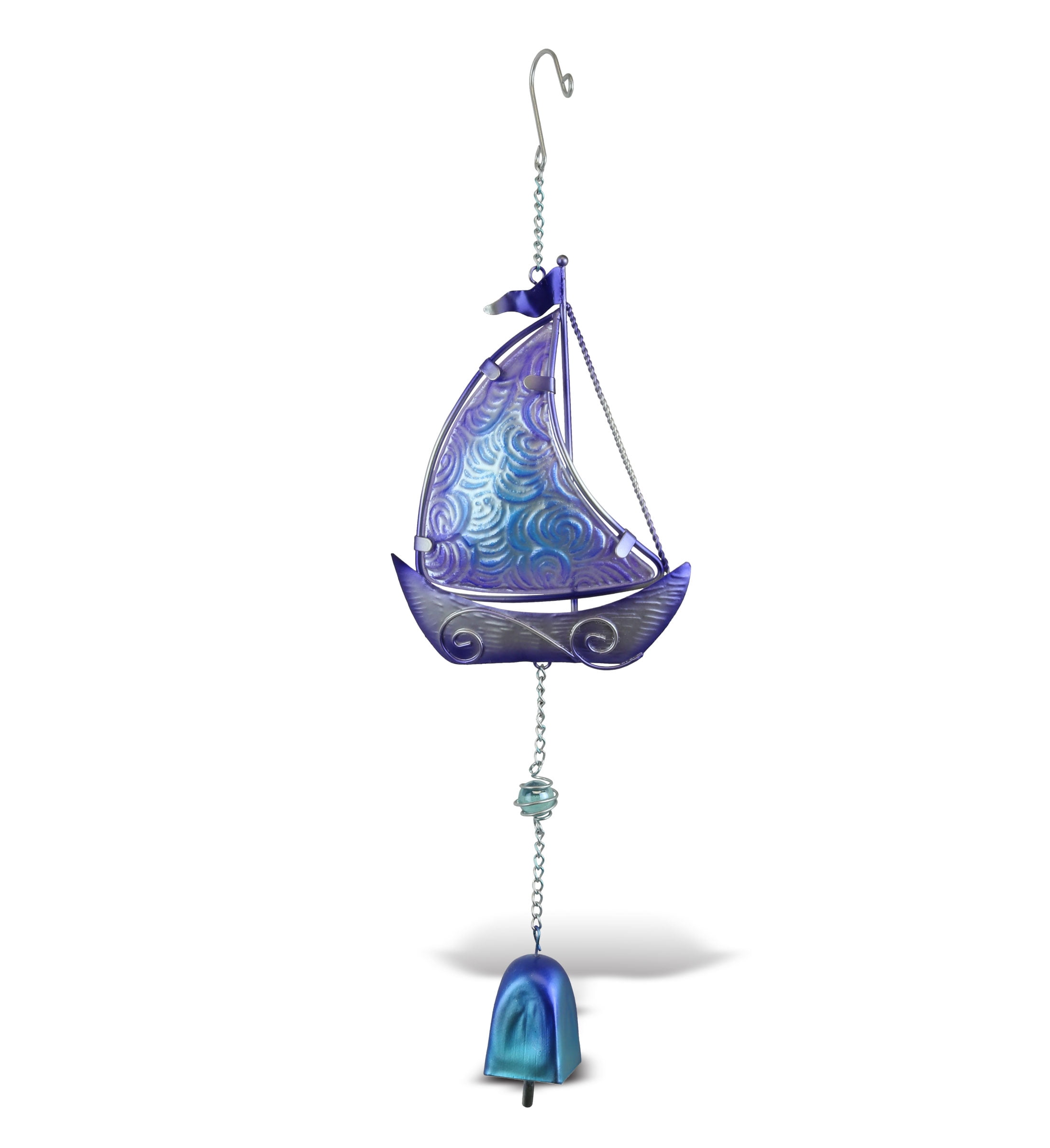 sailboat sea glass wind chime