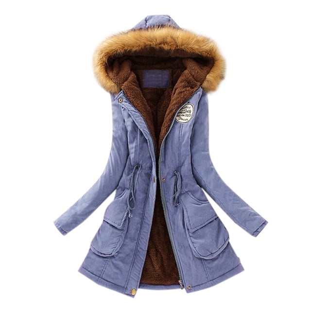 Women Solid Color Coat Button Down Overcoat Warm Winter Overcoat Long Sleeve Cardigan Fluffy Jacket Windproof Outer Coat