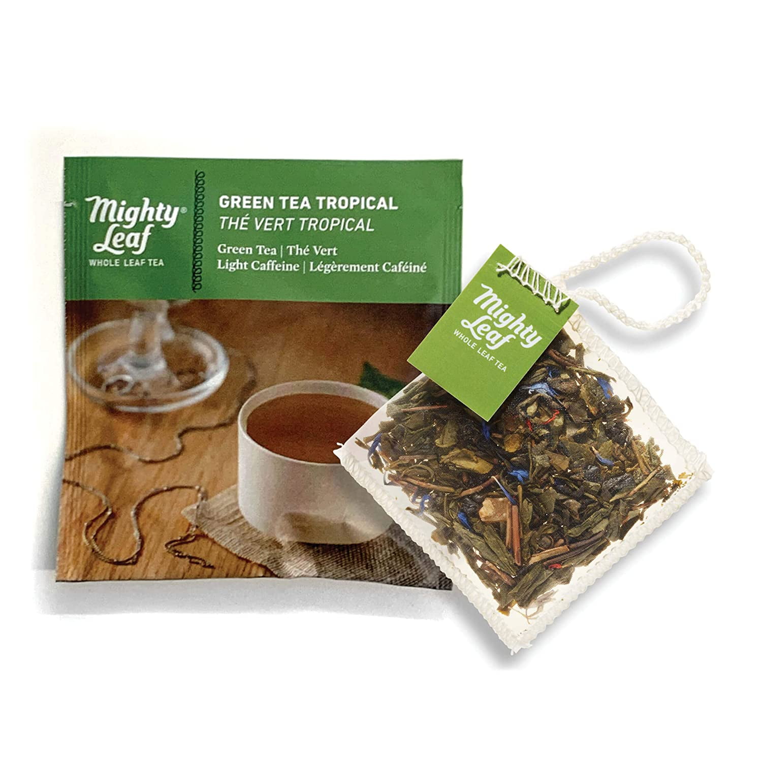 Mighty Leaf Tea Marrakesh Mint Green Tea – 100 Foil Wrapped Pouches, Whole Leaf, Refreshing Mint Blend, Hot Or Iced