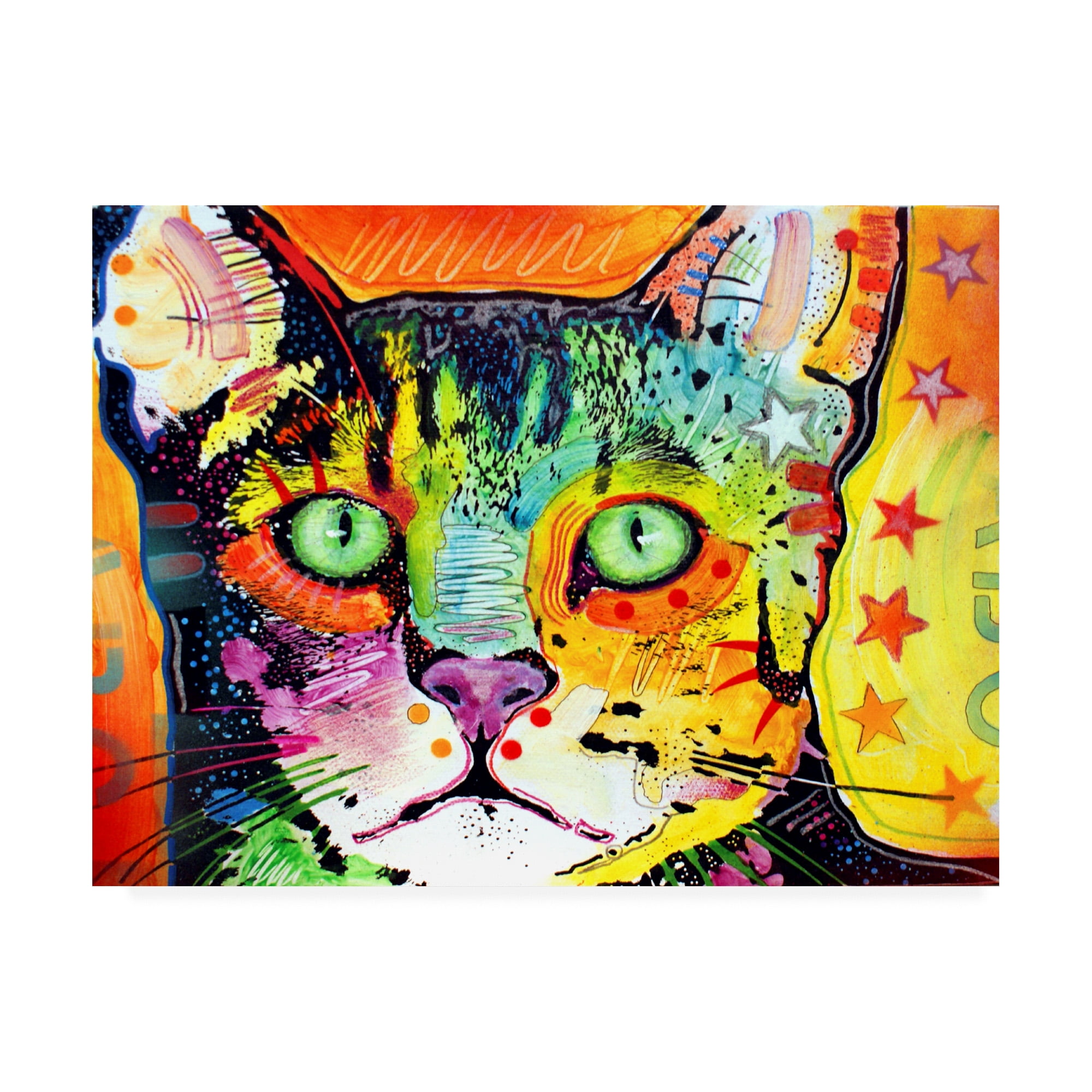 Trademark Fine Art 'Straight Cat' Canvas Art by Dean Russo Walmart