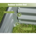 thumbnail image 3 of Total Galvanized Raised Garden Bed ,Large Metal Planter Box for Growing Vegetables, Fruits, and Flowers Outdoors, Silver Design, 6x3x1.5ft, 3 of 7