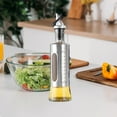 thumbnail image 2 of Stainless Steel Oil Dispenser Bottle with Measurement Scale | Automatic Opening Nozzle | 200ml/300ml/500ml Kitchen Oil & Vinegar Container | Silver, 2 of 6