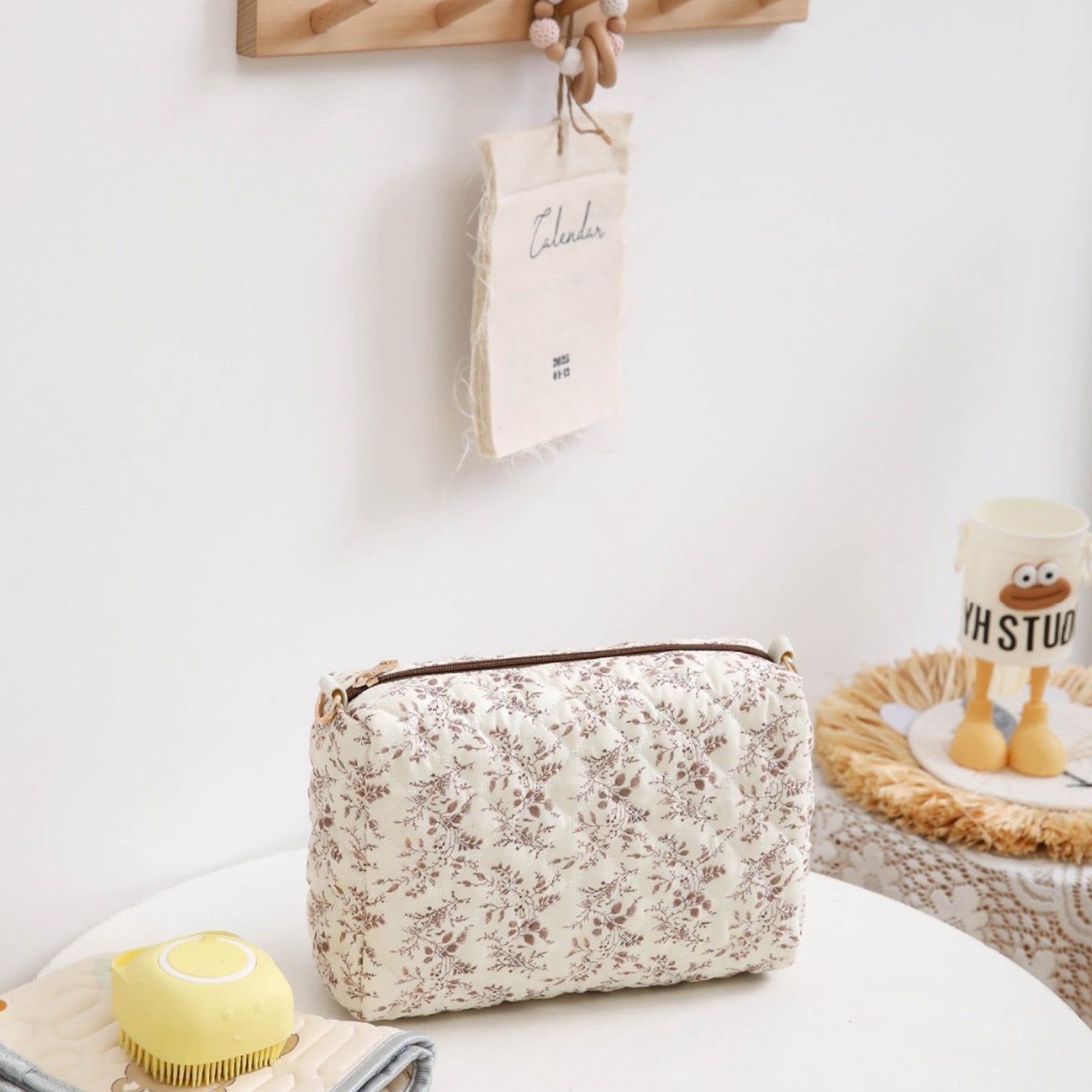 Multifunctional Strollers Bag Pushchair Storage Organizers Quilted Design for Diaper Water Bottle