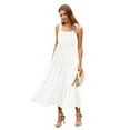 thumbnail image 6 of Women's 2025 Sun Dresses Women's Summer Casual Flowing Tired Long Dresses Backless Beach Long Dresses Vest Dresses, 6 of 9