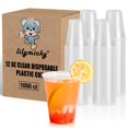 thumbnail image 1 of Vasos de plástico Lilymicky transparentes de 12 onzas (paquete de 1000) para fiestas, barbacoas, 1 of 7