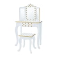 thumbnail image 1 of Teamson Kids Coiffeuse Ensemble Table en Bois avec Miroir et Tabouret Or, 1 of 10