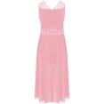thumbnail image 6 of renvena Lyrical Dance Dress for Girls Flowy Chiffon Skirt Contemporary Ballet Tutu Leotard Dancewear Pink 16, 6 of 7