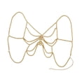 thumbnail image 2 of Sujetador de cadena para el cuerpo con cuentas, joyería para el cuerpo, accesorios para el cuerpo, cadena de bikini para fiesta, playa, discoteca , Oro, 2 of 8