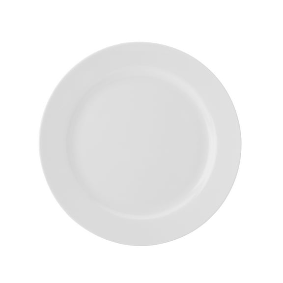 Fitz and Floyd Nevaeh White Classic Rim 8" Round Bone China Salad Plate