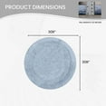 thumbnail image 2 of Home Weavers Classy Bathmat 100% Cotton Tufted Bath Rug, Extra Soft and Absorbent Bath Rugs, Machine Washable bath rugs for Bathroom, 30" Round, Blue, 2 of 10