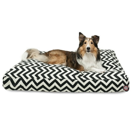 UPC: 0788995502265 | Majestic Pet Chevron Rectangle Dog Bed Treated Polyester Removable Cover Black Large 44  x 36  x 5