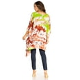 thumbnail image 2 of Sakkas Adalwin Second TieDye Desert Sun Circle Ponch Tunic Top Blouse W/Embroidery - 38-BluePink - One Size, 2 of 5