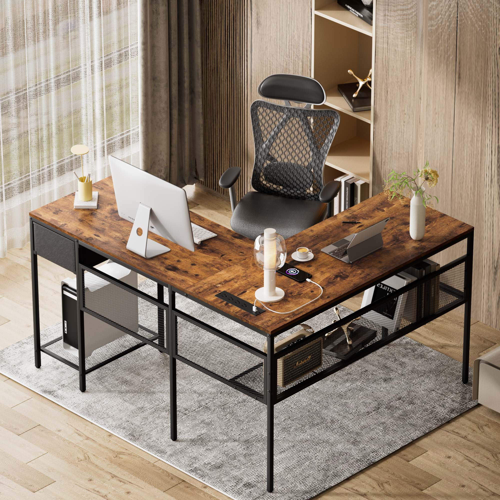 Fatorri l 2024 shaped computer desk