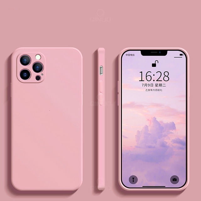 Funda de teléfono de silicona líquida cuadrada Original de lujo para iPhone 14 13 12 11 Pro Max 12 Mini X XR XS Max 6S 7 8 Plus funda suave fina Tan Jianjun unisex