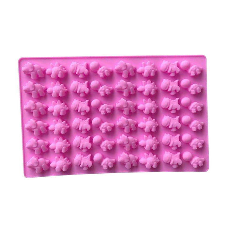 Sdjma Dinosaur Chocolate Mold, Silicone Dinosaur Molds with 48-Cavity for Candy Chocolate Jelly, Ice Cube, Adult Unisex, Size: 19.3, Pink