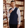 thumbnail image 3 of COOFANDY Men V Neck Sleeveless Vest Sweater Winter Fall Casual Lightweight Solid Vest, 3 of 9