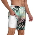 thumbnail image 3 of Goofa Tropical Summer Palm Printed Men's Swim Trunks Board Shorts Quick Dry Mens Swimming Trunks with Compression Liner,Breathable Fit Hawaii Beach Shorts-Small, 3 of 9