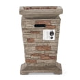 thumbnail image 3 of Noble House Quinn 19.50" Stone MGO Fire Column - 40,000 BTU, Natural Stone, 3 of 10