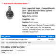 thumbnail image 2 of Front Lower Ball Joint - Compatible with 2010 - 2018 Mercedes-Benz Sprinter 2500 Base 642.896 2011 2012 2013 2014 2015 2016 2017, 2 of 2