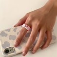 thumbnail image 2 of Women Ring Resin Round Cute Decorative Finger Ring Knuckle Ring Stackable Ring, 2 of 10