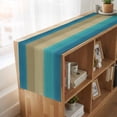 thumbnail image 6 of Table Runners 36 Inches Long Dress Scarves, Teal Blue Khaki Ombre Farmhouse Kitchen/Dining Table Runner, Short Coffee Tablerunners, Modern Abstract Gradient Art 13x36 Inch, 6 of 9
