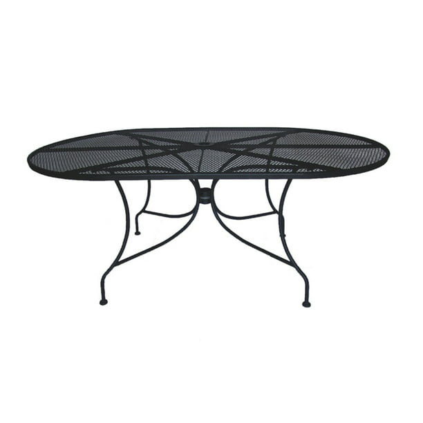 Dc America Charleston Wrought Iron Table 72 X 42 Oval Com Dc America Charleston Wrought Iron, Oval Wrought Iron Patio Table