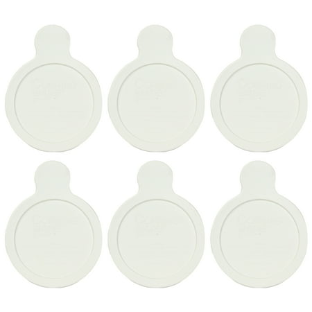 White Smooth Lid - Corningware Visions Grab It P-150-CPC 15oz White Plastic Lid (6-Pack)