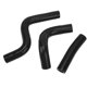 thumbnail image 1 of 3PCS Silicone Radiator Coolant Hose Pipe Kit Stable Connection Leak Proof Heat Resistant Fit For KX80 KX85 KX100 Black, 1 of 5
