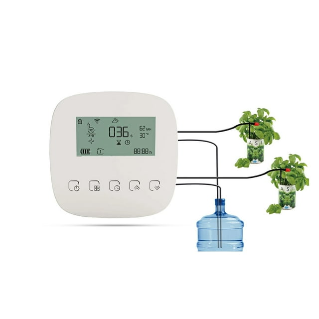 Intellint Voice Manual Control Garden Automatic Watering Device Solar Plant Drip Irrigation Water Timer System Timing ,Easy to Use
